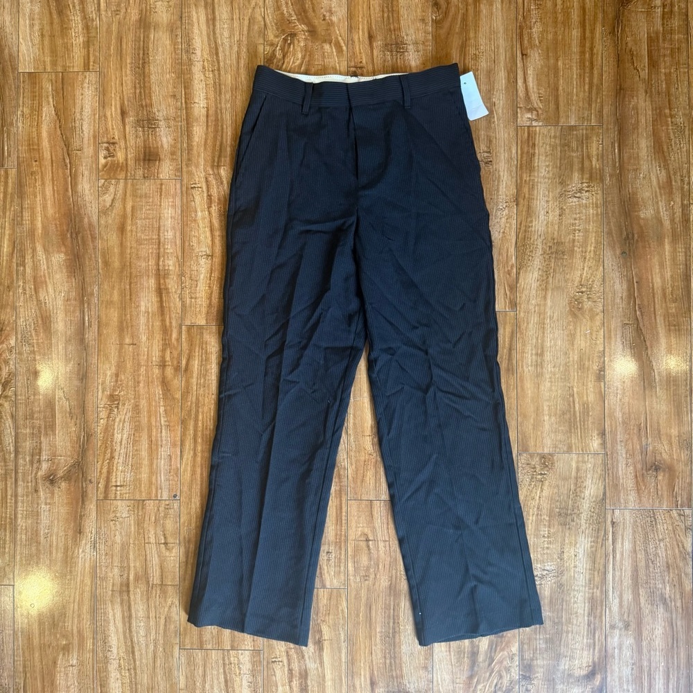 Classic Boys Pinstripe Black Dress Pants Slacks Size 12